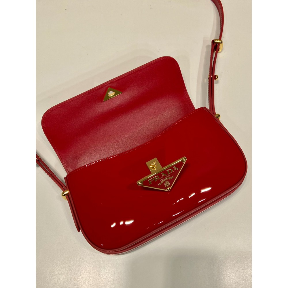 Prada leather shoulder bag 20.5x10.5x4cm 1BD339 red Bags