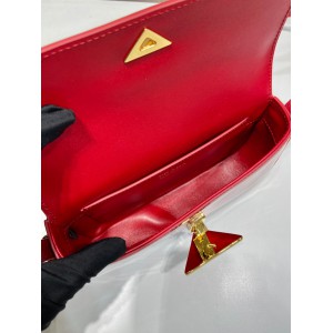 Prada leather shoulder bag 20.5x10.5x4cm 1BD339 red Bags