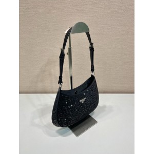 Prada cleo satin bag with crystals 22x18.5x4.5cm Bags