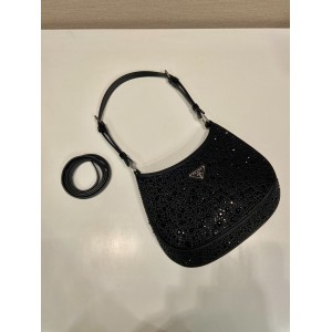 Prada cleo satin bag with crystals 22x18.5x4.5cm Bags