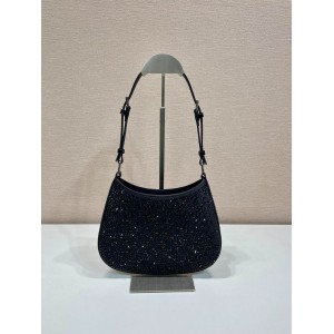 Prada cleo satin bag with crystals 22x18.5x4.5cm Bags