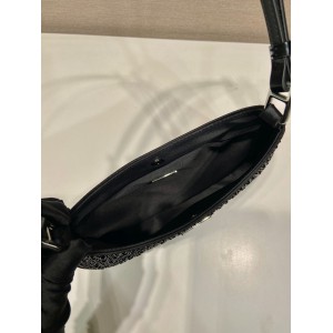 Prada cleo satin bag with crystals 22x18.5x4.5cm Bags