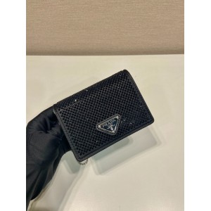 Prada Cardholder with shoulder strap and crystals 11.5x8cm Bags
