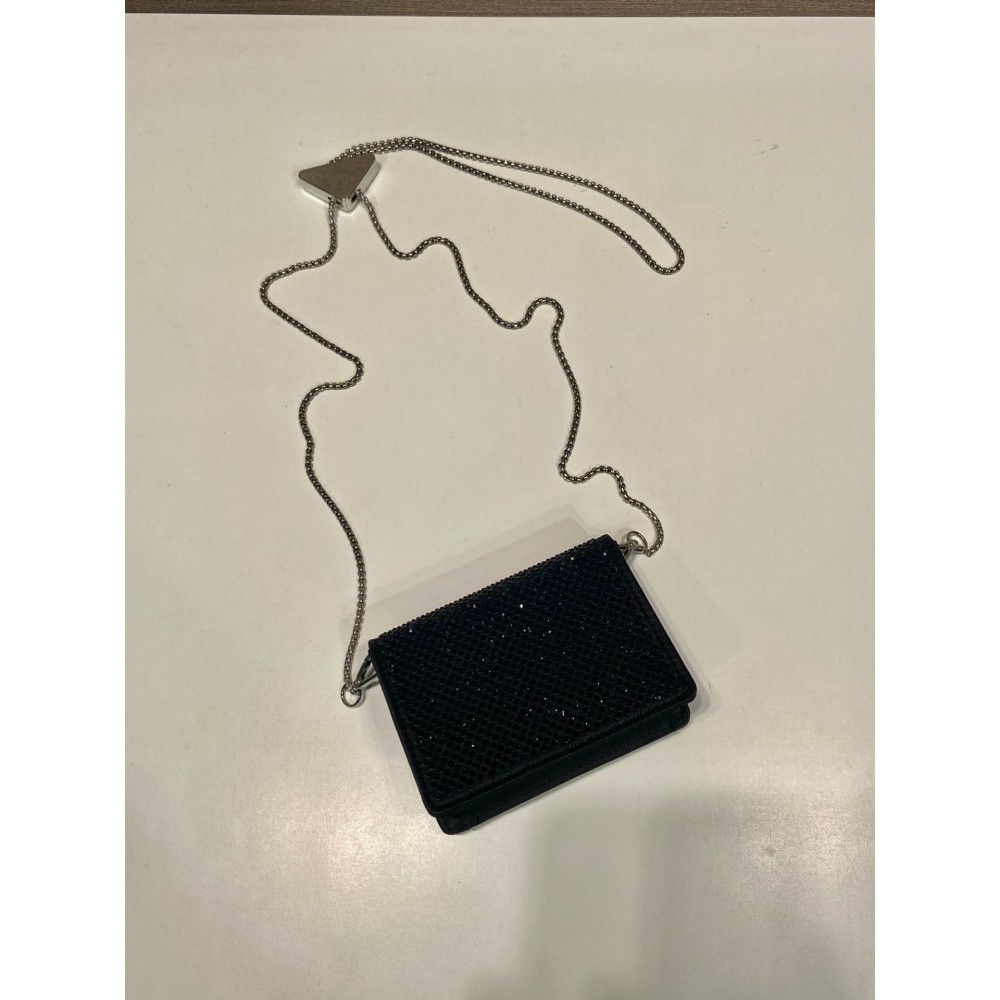 Prada Cardholder with shoulder strap and crystals 11.5x8cm Bags