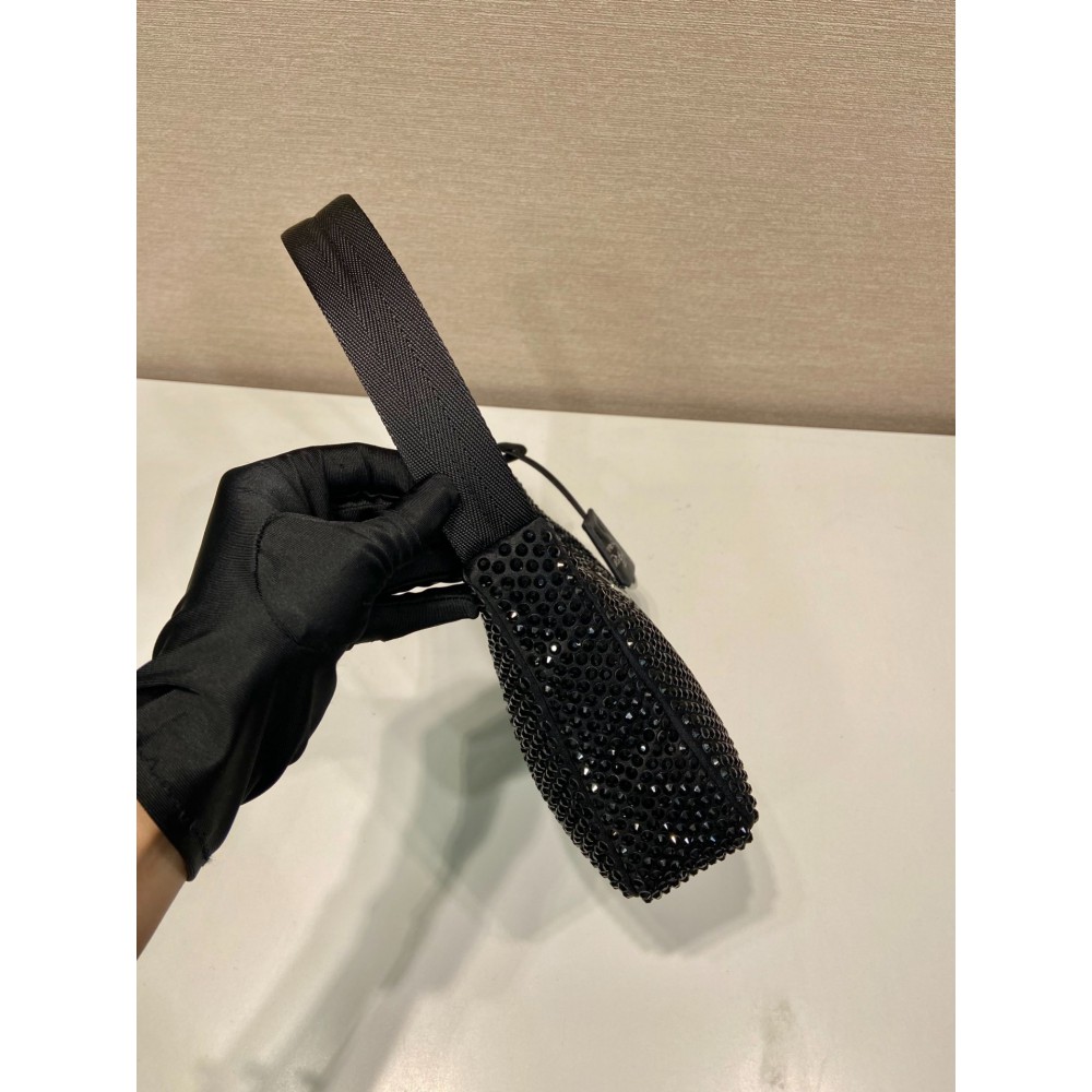 Prada Crystal Satin Mini-bag With Artificial Crystals 23x13x5cm Bags