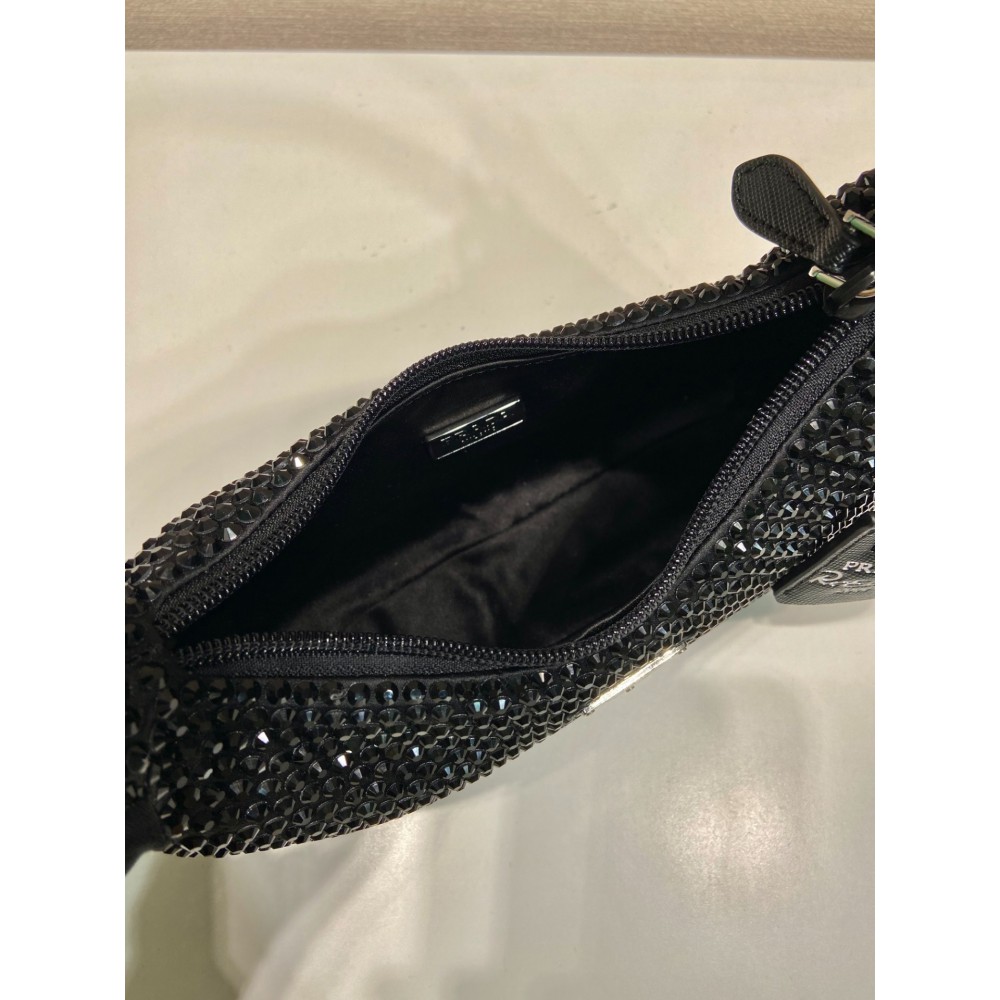 Prada Crystal Satin Mini-bag With Artificial Crystals 23x13x5cm Bags