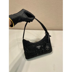 Prada Crystal Satin Mini-bag With Artificial Crystals 23x13x5cm Bags