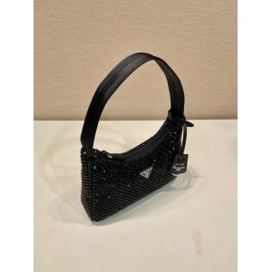 Prada Crystal Satin Mini-bag With Artificial Crystals 23x13x5cm Bags