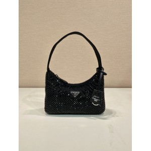 Prada Crystal Satin Mini-bag With Artificial Crystals 23x13x5cm Bags
