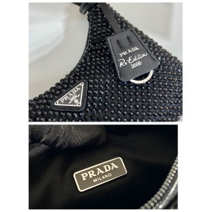 Prada Crystal Satin Mini-bag With Artificial Crystals 23x13x5cm Bags