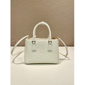 Prada White Small Galleria Saffiano Leather Bag 24.5x16.5x11cm Bags