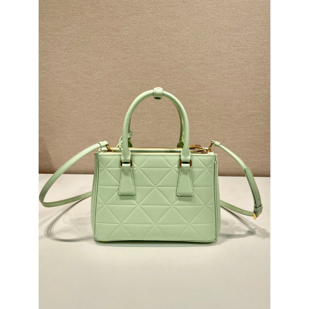 Prada mint Small Galleria Saffiano Leather Bag 24.5x16.5x11cm Bags