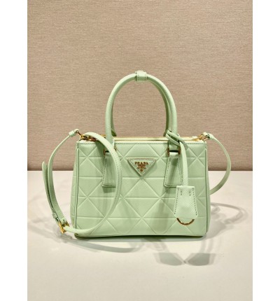 Prada mint Small Galleria Saffiano Leather Bag 24.5x16.5x11cm