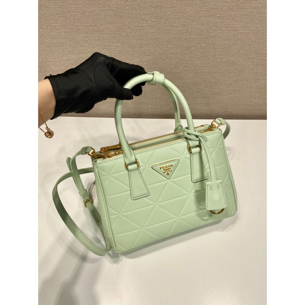 Prada mint Small Galleria Saffiano Leather Bag 24.5x16.5x11cm Bags