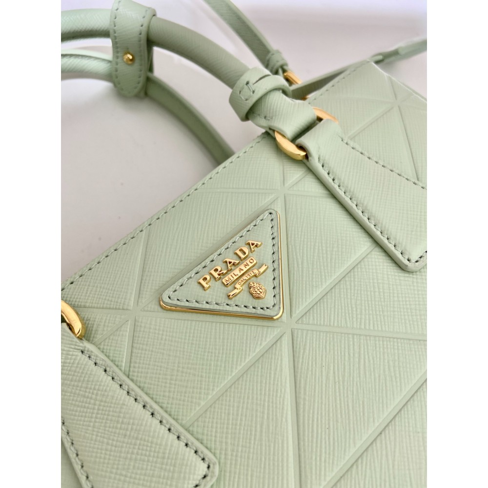 Prada mint Small Galleria Saffiano Leather Bag 24.5x16.5x11cm Bags