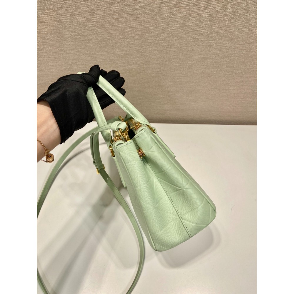Prada mint Small Galleria Saffiano Leather Bag 24.5x16.5x11cm Bags