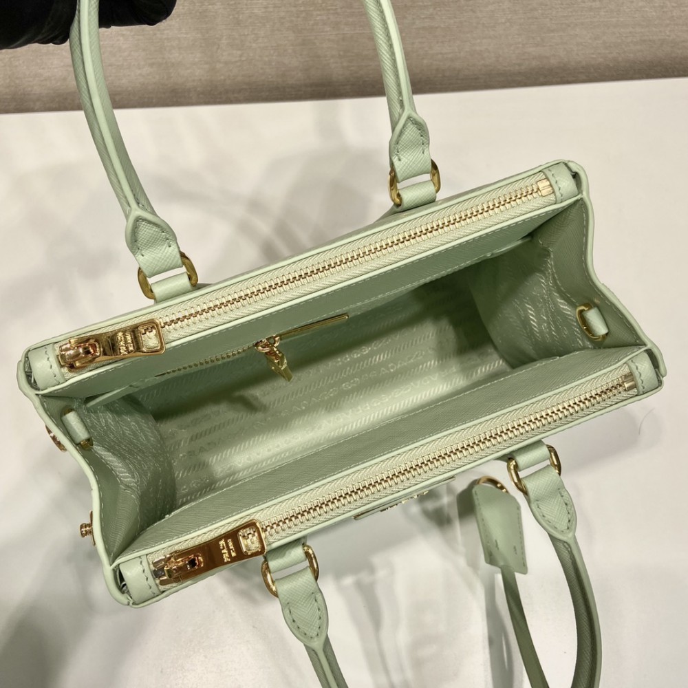 Prada mint Small Galleria Saffiano Leather Bag 24.5x16.5x11cm Bags