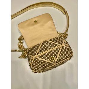 Prada Platinum Satin Mini-bag With Crystals 17x11.5x6.5cm Bags