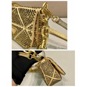 Prada Platinum Satin Mini-bag With Crystals 17x11.5x6.5cm Bags