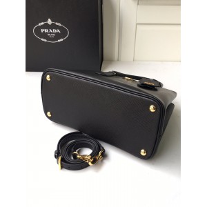Prada Ladies Galleria Saffiano Leather Bag 31 cm x H: 22.5 cm x D: 13.5 black Bags