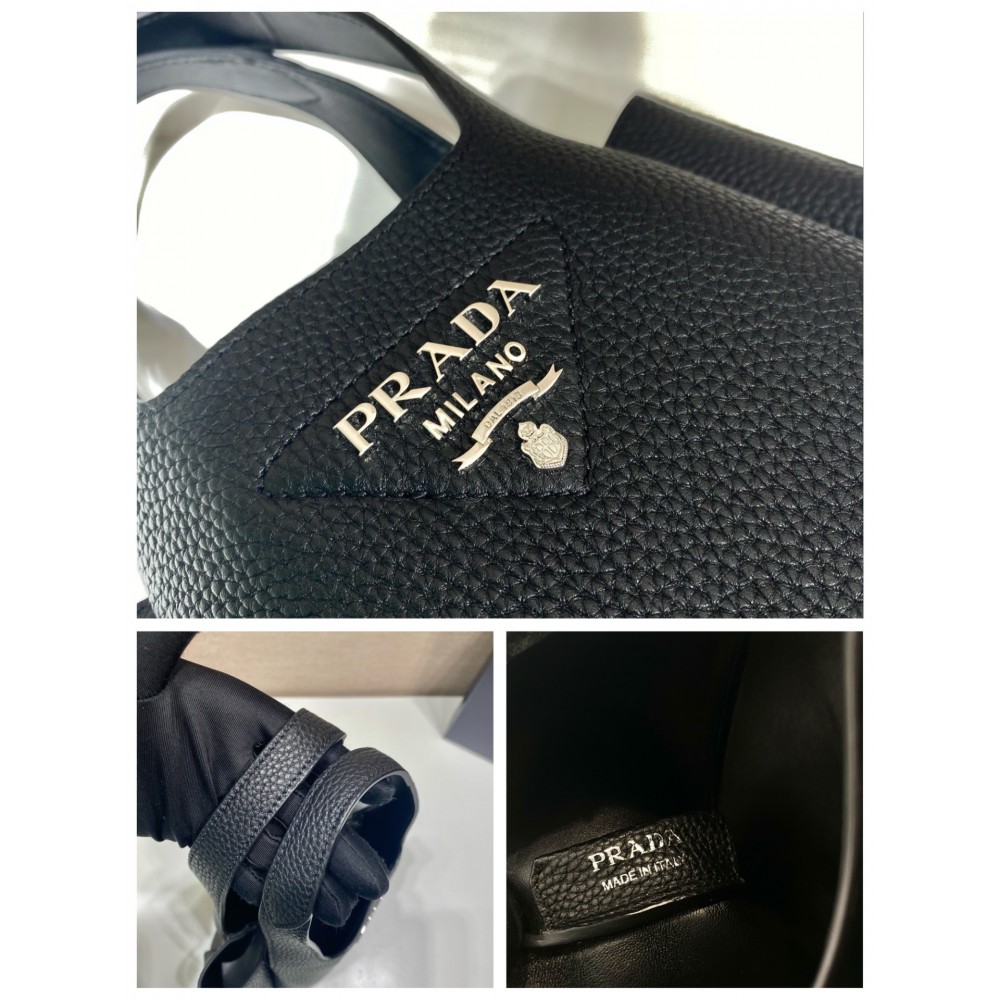 Prada Black Leather Mini Bag 18x16x10cm Bags