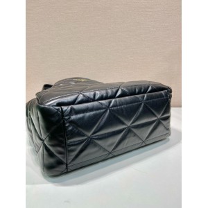 Prada Large Nappa Tote Bag Stitching Black 39x34x16cm Bags