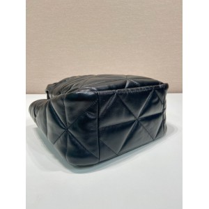 Prada Nappa Tote Bag Stitching Black 25x21.5x14cm Bags