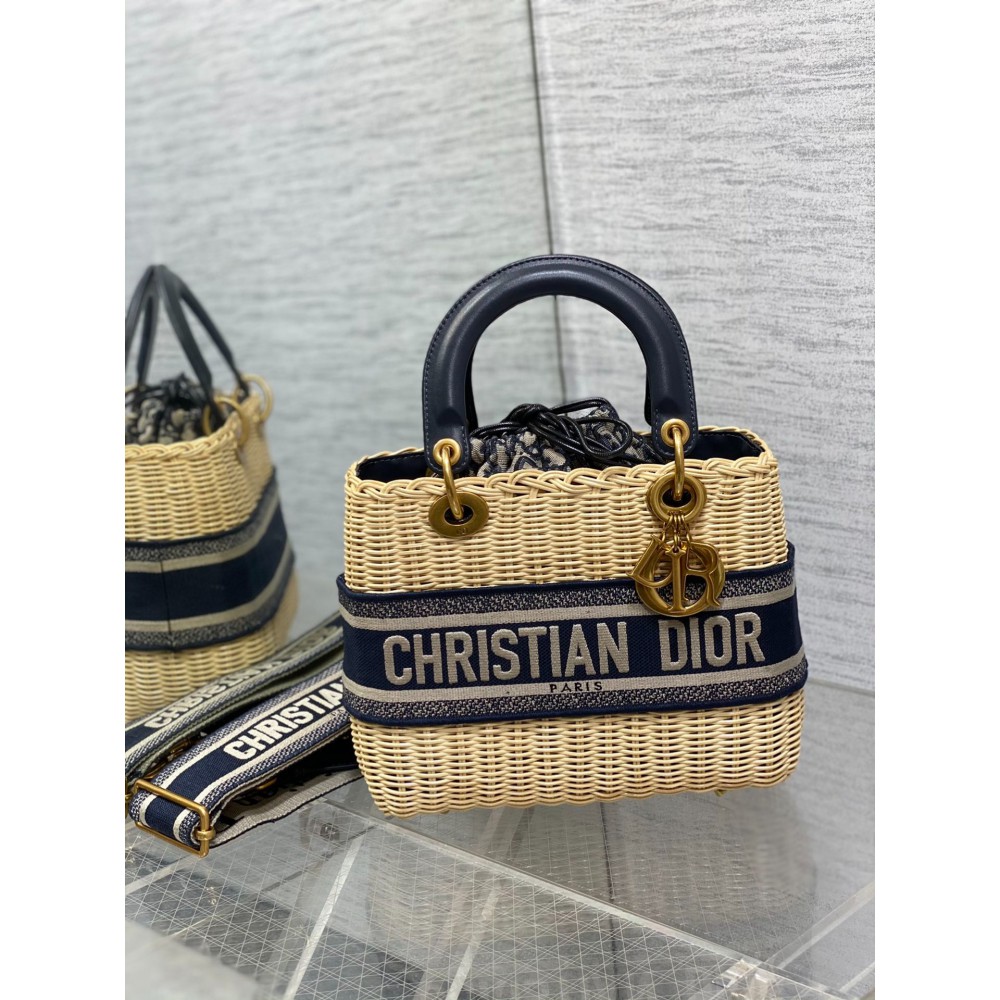 Dior Medium Lady Bag  Natural Rattan 24 x 21 x 12 cm Bags