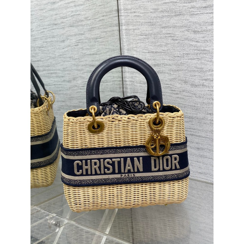Dior Medium Lady Bag  Natural Rattan 24 x 21 x 12 cm Bags