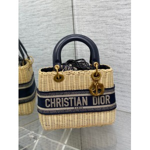 Dior Medium Lady Bag  Natural Rattan 24 x 21 x 12 cm Bags