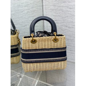 Dior Medium Lady Bag  Natural Rattan 24 x 21 x 12 cm Bags
