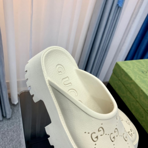 Gucci rubber clogs high heel white Shoes