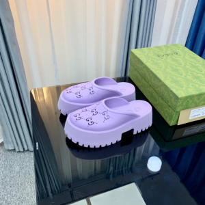 Gucci rubber clogs high heel purple Shoes
