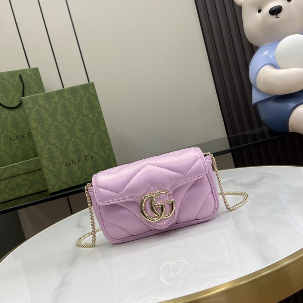 Gucci marmont super mini light pink new 16.5x10cm Bags