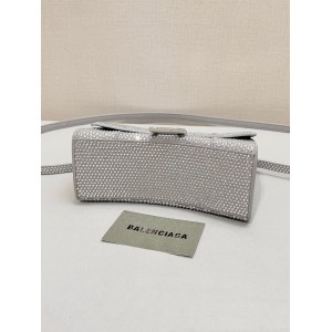 Balenciaga hourglass 19x13x18cm crystals silver grey Bags
