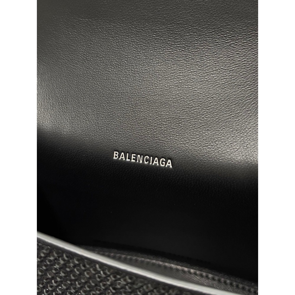 Balenciaga hourglass 19x13x18cm crystals black Bags