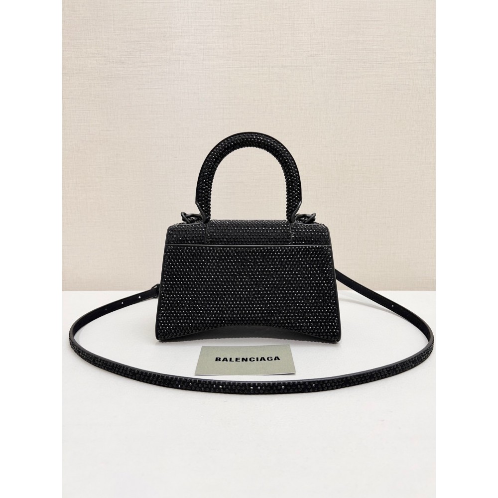 Balenciaga hourglass 19x13x18cm crystals black Bags