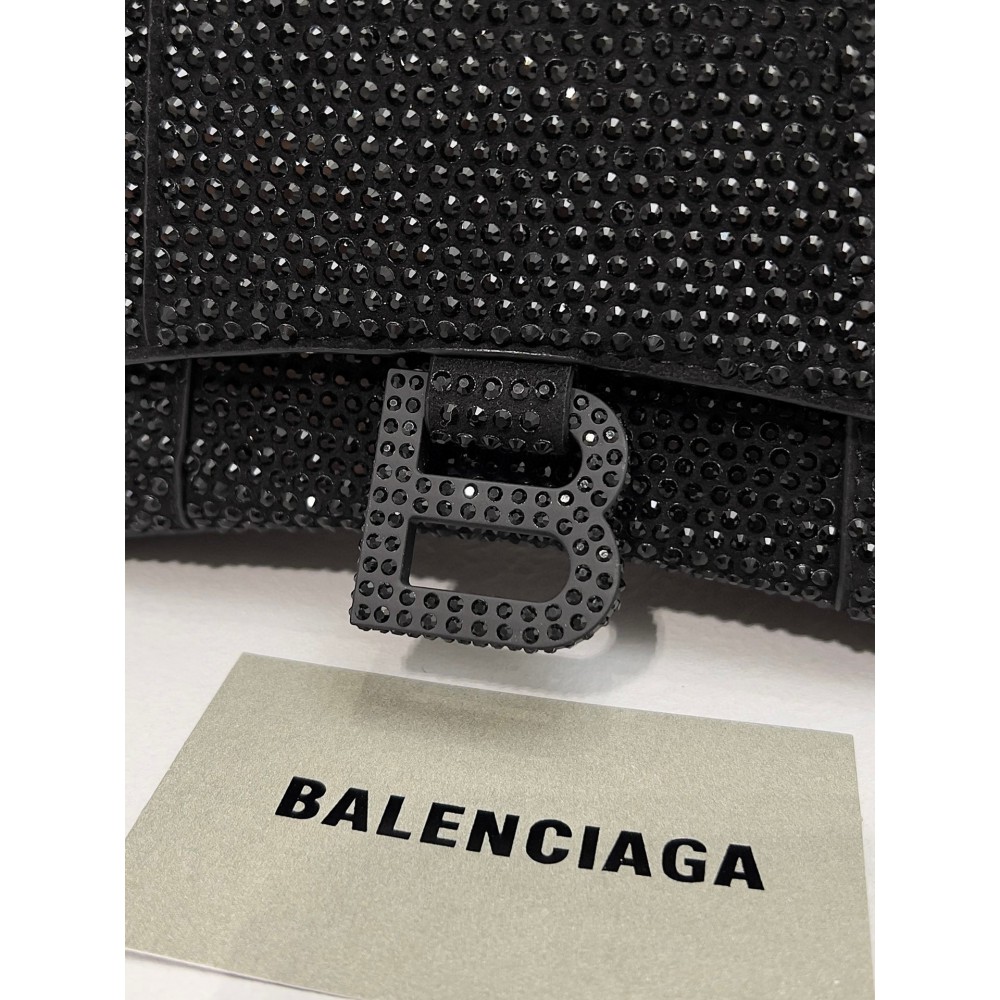 Balenciaga hourglass 19x13x18cm crystals black Bags