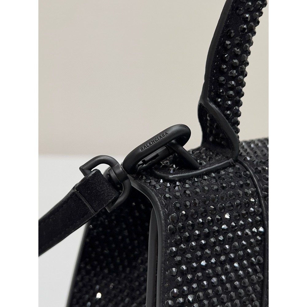 Balenciaga hourglass 19x13x18cm crystals black Bags