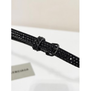 Balenciaga hourglass 19x13x18cm crystals black Bags