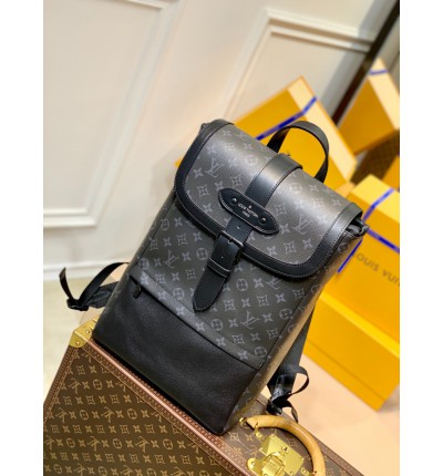 LOUIS VUITTON Saumur Backpack M45913 Monogram Eclipse 27.0 x 42.0 x 13.0