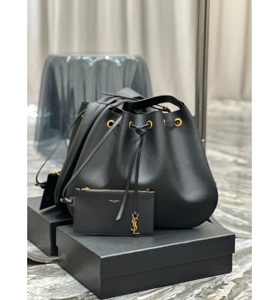 Ysl PARIS VII LARGE FLAT HOBO BAG IN SMOOTH LEATHER 44 X 33 X 2 CM