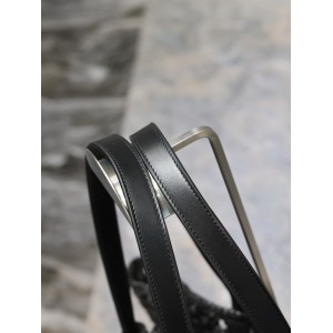 Ysl raffia tote bag black 55×31×28cm Bags