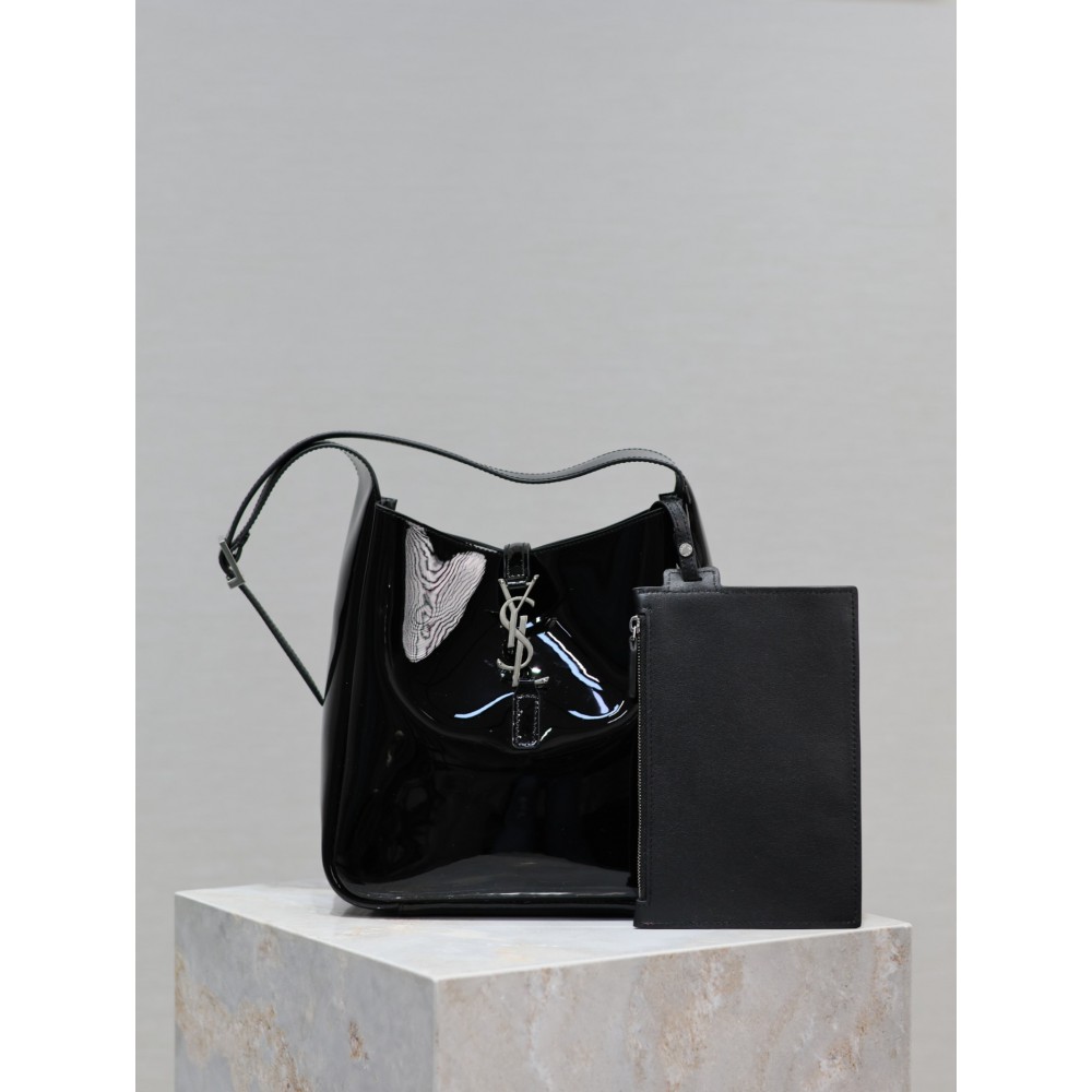 Ysl le 5a7 23×22×8.5cm black in pattent leather Bags