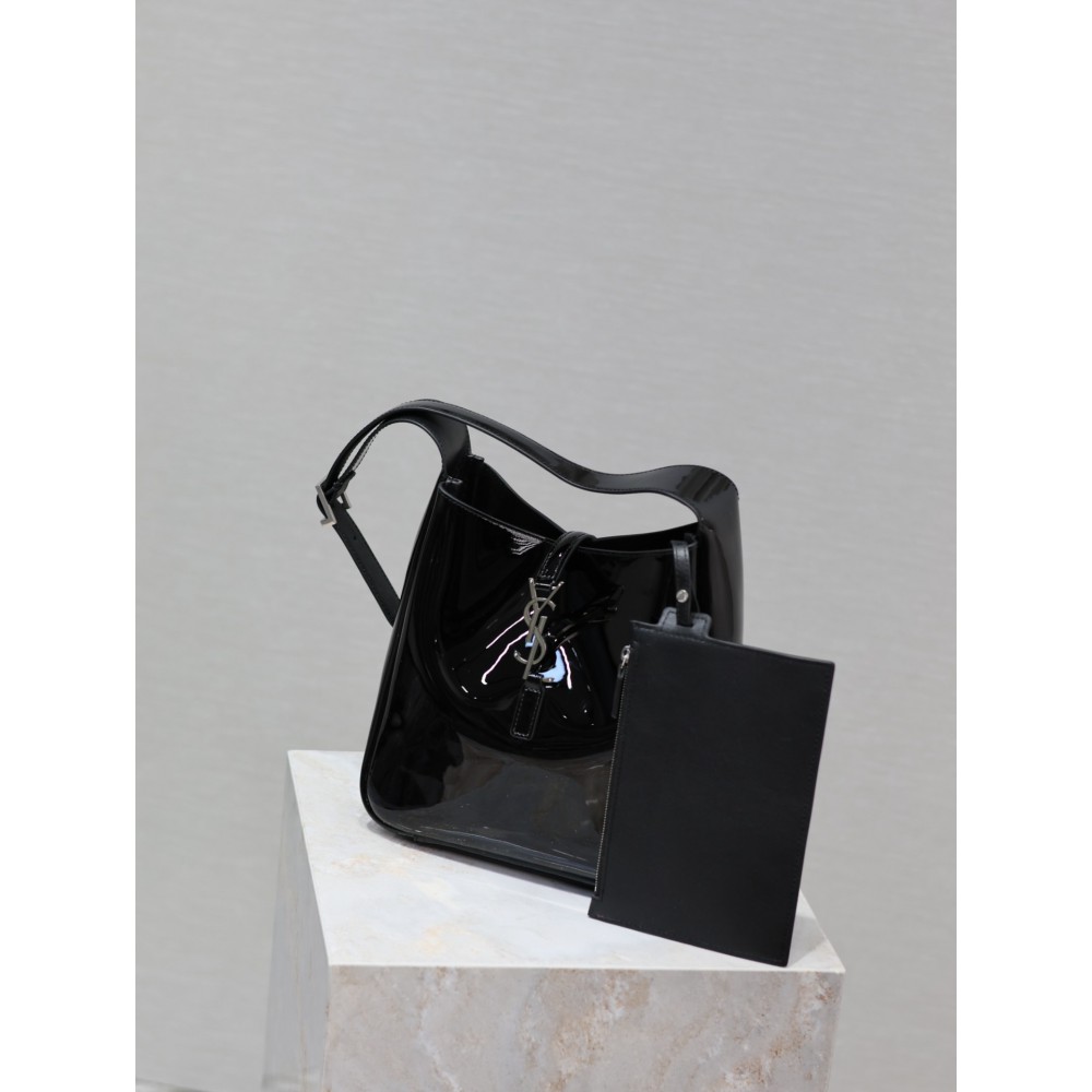 Ysl le 5a7 23×22×8.5cm black in pattent leather Bags