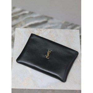 Ysl CALYPSO SMALL POUCH IN LAMBSKIN 23x16cm 