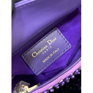 Dior S0856 MICRO LADY BAG Limited edition handmade 12 x 10.2 x 5 purple Bags