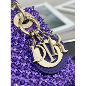Dior S0856 MICRO LADY BAG Limited edition handmade 12 x 10.2 x 5 purple Bags