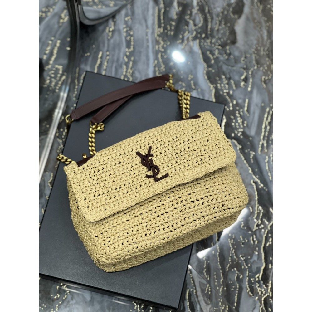 Ysl niki raffia bag 28x20.5cm Bags