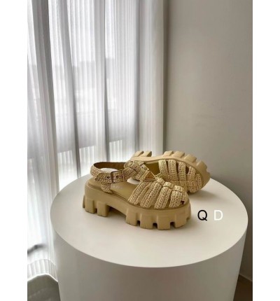 Prada raffia sandals 36-42 beige